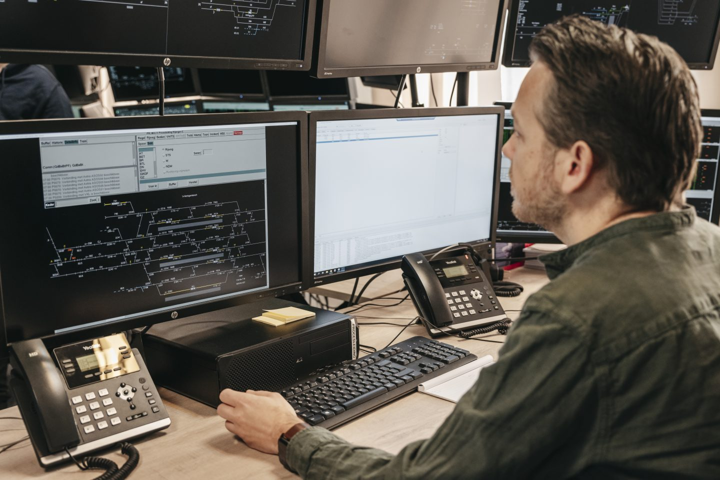 Professional at control room